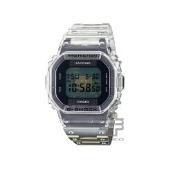 Casio G-Shock Clear Remix Series DWE-5640RX-7 White Transparent Resin Band and Stainless Steel Band Men Watch