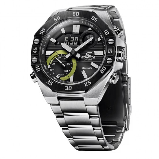 Casio Edifice ECB-10DB-1A9 Silver Stainless Steel Band Men Watch