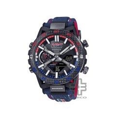 Casio Edifice x Honda Racing Collaboration ECB-2000HR-1A Navy Blue Alcantara Band Men Watch