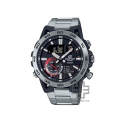 Casio Edifice ECB-40D-1A Silver Stainless Steel Band Men Watch