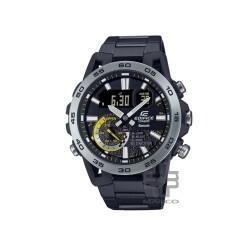 Casio Edifice ECB-40DC-1A Black Stainless Steel Band Men Watch