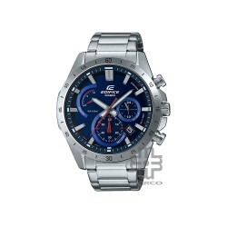 Casio Edifice EFR-573D-2AV Silver Stainless Steel Band Men Watch