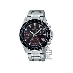 Casio Edifice EFV-540D-1AV Silver Stainless Steel Band Men Watch