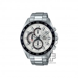 Casio Edifice EFV-550D-7AV Silver Stainless Steel Band Men Watch