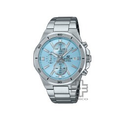 Casio Edifice EFV-640D-2BV Silver Stainless Steel Band Men Watch