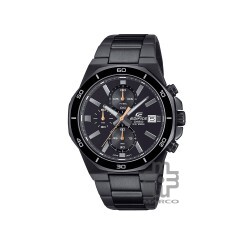 Casio Edifice EFV-640DC-1AV Black Stainless Steel Band Men Watch