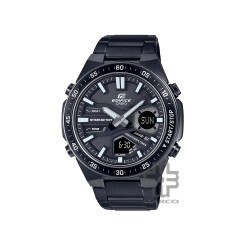 Casio Edifice EFV-C110DC-1A Black Stainless Steel Band Men Watch