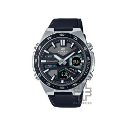 Casio Edifice EFV-C110L-1AV Black Leather Band Men Watch