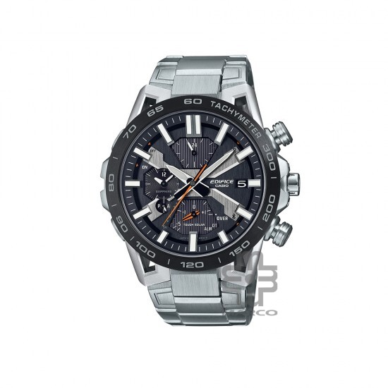 Casio Edifice EQB-2000DB-1A Silver Stainless Steel Band Men Watch