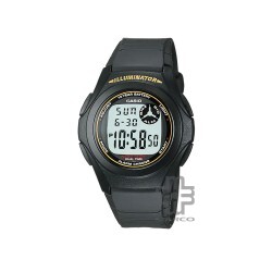 Casio General F-200W-9A Black Resin Band Men Watch