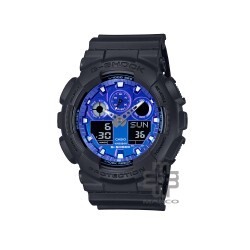 Casio G-Shock Flame Inside Series GA-100FL-1A Black Resin Band Men Sport Watch