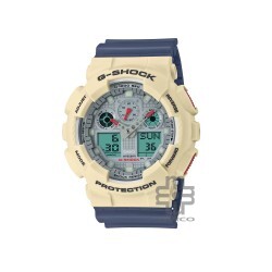 Casio G-Shock Retro Vintage Colors GA-100PC-7A2 Gray Resin Band Men Sports Watch