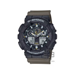 Casio G-Shock Two-Tone Utility Series GA-100TU-1A3 Green Resin Band Men Sports Watch