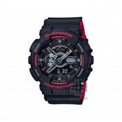 Casio G-Shock GA-110HR-1A Black Red Resin Band Men Sports Watch