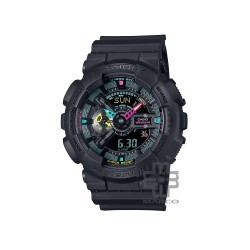 Casio G-Shock Multi-Fluorescent Accents Series GA-110MF-1A Black Resin Band Men Sports Watch