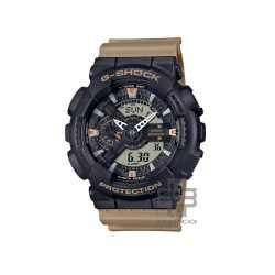 Casio G-Shock Two-Tone Utility Series GA-110TU-1A5 Brown Resin Band Men Sports Watch