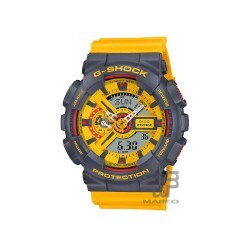 Casio G-Shock Retro 90s Sport Series GA-110Y-9A Yellow Resin Band Men Sport Watch