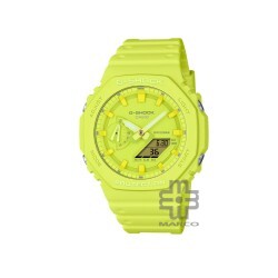 Casio G-Shock Tone-On-Tone Series GA-2100-9A9 Yellow Bio-Based Resin Band Men Sport Watch