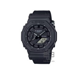 Casio G-Shock Utility Black Series GA-2100BCE-1A Black Cloth Band (CORDURA® Eco Fabric) Men Sports Watch