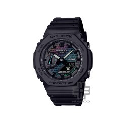 Casio G-Shock Rainbow Brick Wall Series GA-2100RW-1A Black Bio-Based Resin Band Men Sport Watch