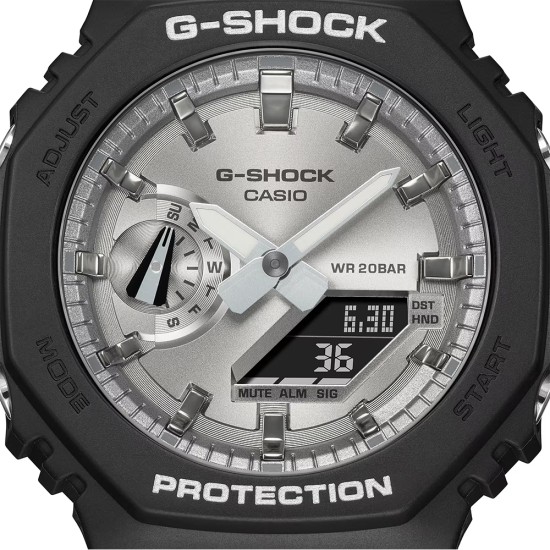 Casio G-Shock Gold And Silver Color GA-2100SB-1A Black Resin Band Men Sports Watch