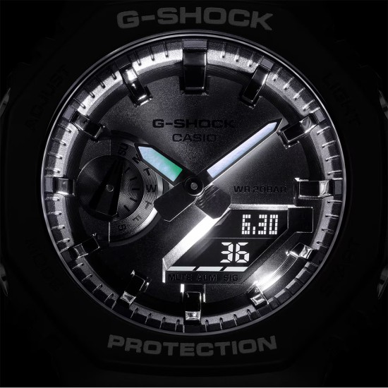 Casio G-Shock Gold And Silver Color GA-2100SB-1A Black Resin Band Men Sports Watch