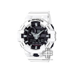 Casio G-Shock GA-700-7A White Resin Band Men Sports Watch