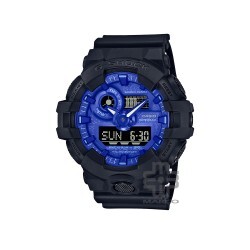 Casio G-Shock Blue Paisley Series GA-700BP-1A Black Resin Band Men Sports Watch