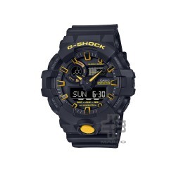 Casio G-Shock Caution Yellow Series GA-700CY-1A Black Resin Band Men Sports Watch