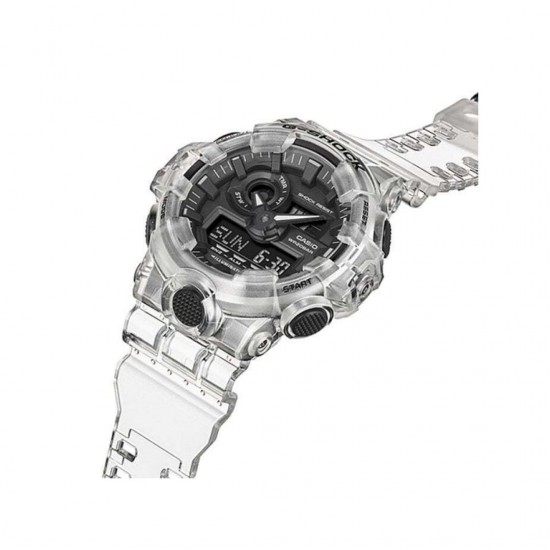 Casio G-Shock GA-700SKE-7A Transparent Resin Band Men Sports Watch