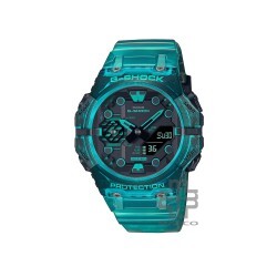 Casio G-Shock GA-B001G-2A Turquoise Blue Translucent Resin Band Men Sports Watch