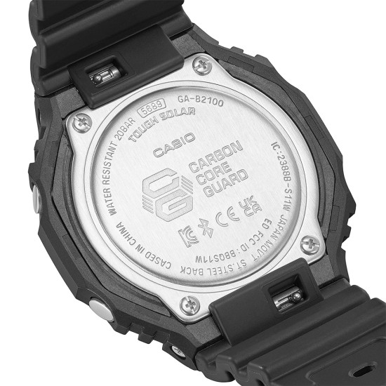 Casio G-Shock GA-B2100-1A Black Resin Band Men Sports Watch