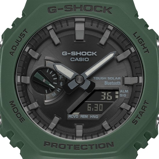 Casio G-Shock GA-B2100-3A Army Green Resin Band Men Sports Watch