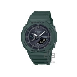 Casio G-Shock GA-B2100-3A Army Green Resin Band Men Sports Watch