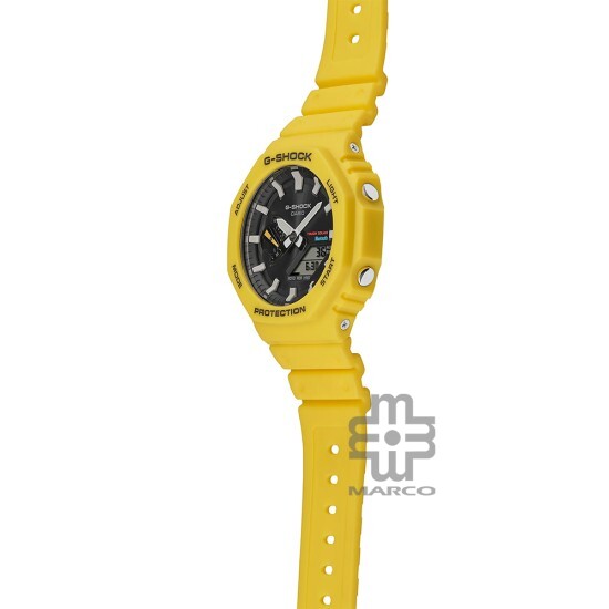 Casio G-Shock GA-B2100C-9A Yellow Resin Band Men Sports Watch