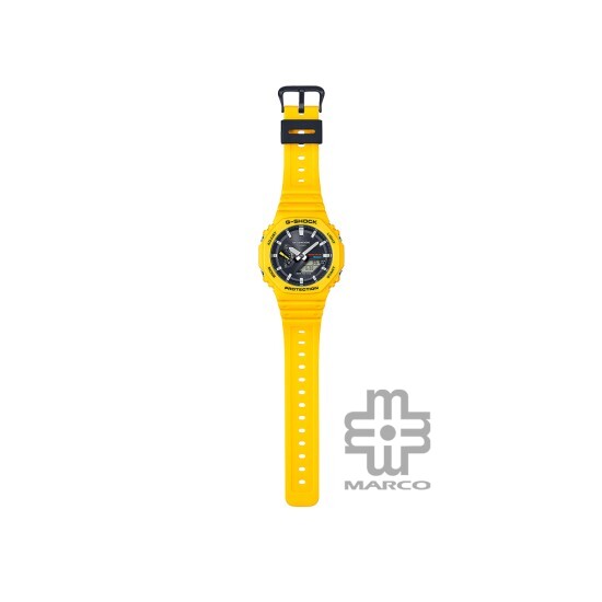 Casio G-Shock GA-B2100C-9A Yellow Resin Band Men Sports Watch