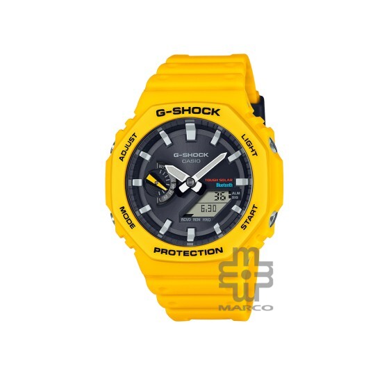 Casio G-Shock GA-B2100C-9A Yellow Resin Band Men Sports Watch