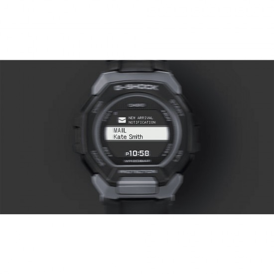 Casio G-Shock G-Squad GBD-300-1 Black Bio-Based Resin Band Men Sports Watch