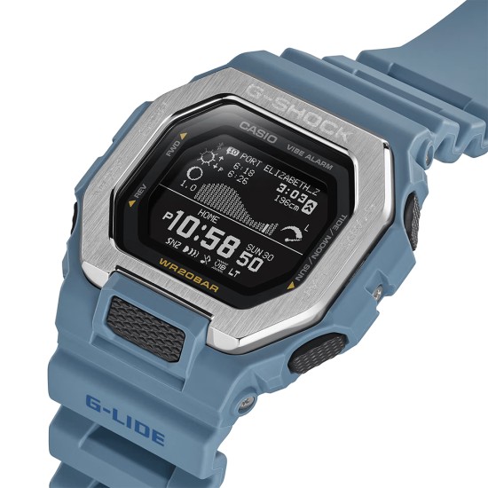 Casio G-Shock G-LIDE GBX-100-2A Blue Bio-Based Resin Band Men Sport Watch