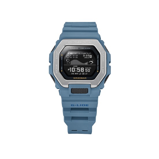 Casio G-Shock G-LIDE GBX-100-2A Blue Bio-Based Resin Band Men Sport Watch