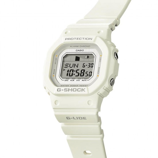 Casio G-Shock Women G-LIDE GLX-S5600-7B White Bio-Based Resin Band Sport Watch