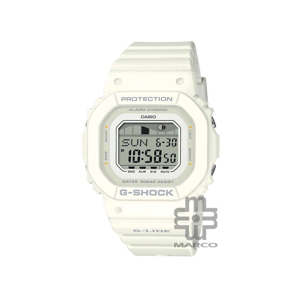 Casio G-Shock Women G-LIDE GLX-S5600-7B White Bio-Based Resin Band ...