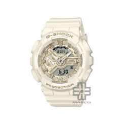 Casio G-Shock Women Silk Texture Series GMA-S110ST-7A White Bio-Based Resin Band Sport Watch