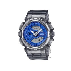 Casio G-Shock Women Girls Ice Smurfs Series GMA-S110TB-8A Grey Translucent Resin Band Sport Watch