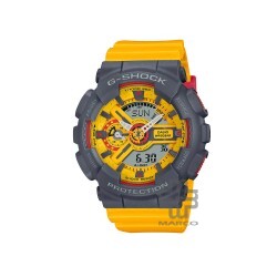 Casio G-Shock Women Retro 90s Sport Series GMA-S110Y-9A Yellow Resin Band Sport Watch