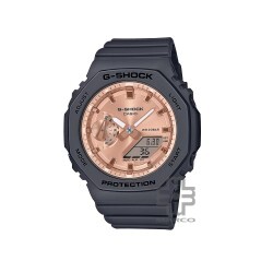 Casio G-Shock Women Pink Gold Metallic Dial GMA-S2100MD-1A Black Resin Band Sports Watch