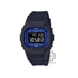 Casio G-Shock Blue Paisley Series GW-B5600BP-1 Black Resin Band Men Sports Watch