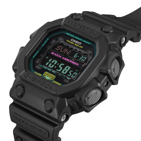 Casio G-Shock Multi-Fluorescent Accents Series GX-56MF-1 Black Resin Band Men Sports Watch