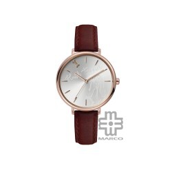 Hush Puppies Orbz HP.3876L.2505 Sepia Brown Leather Band Women Watch