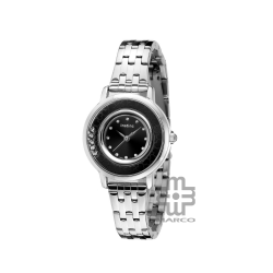 Instinc INS-DK03-SL-BK Silver Stainless Steel Band Women Watch